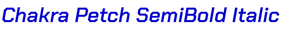 Chakra Petch SemiBold Italic الخط